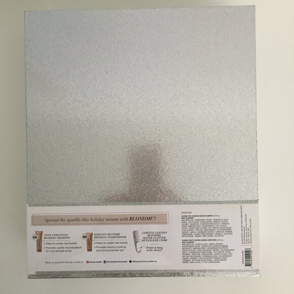 Schwarzkopf Blondme Holiday Set Shampoo & Condition Glitter Comb NEW in Box - Picture 7 of 13